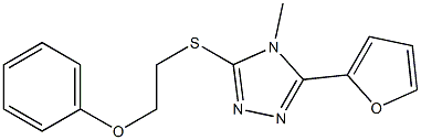 2-{[5-(2-furyl)-4-methyl-4H-1,2,4-triazol-3-yl]sulfanyl}ethyl phenyl ether 结构式