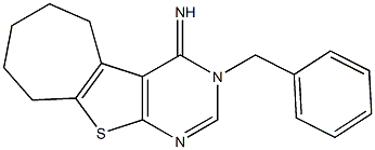 3-benzyl-3,5,6,7,8,9-hexahydro-4H-cyclohepta[4,5]thieno[2,3-d]pyrimidin-4-imine 结构式