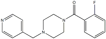 1-[(2-fluorophenyl)carbonyl]-4-(pyridin-4-ylmethyl)piperazine 结构式