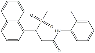 N-(2-methylphenyl)-2-[(methylsulfonyl)(1-naphthyl)amino]acetamide 结构式