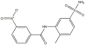 N-[5-(aminosulfonyl)-2-methylphenyl]-3-nitrobenzamide 结构式