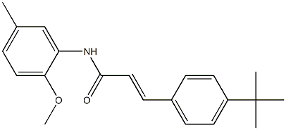 3-(4-tert-butylphenyl)-N-(2-methoxy-5-methylphenyl)acrylamide 结构式