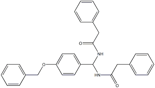 N-{[4-(benzyloxy)phenyl][(phenylacetyl)amino]methyl}-2-phenylacetamide 结构式