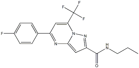 5-(4-fluorophenyl)-N-propyl-7-(trifluoromethyl)pyrazolo[1,5-a]pyrimidine-2-carboxamide 结构式