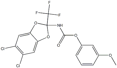 3-methoxyphenyl 5,6-dichloro-2-(trifluoromethyl)-1,3-benzodioxol-2-ylcarbamate 结构式