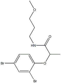 2-(2,4-dibromophenoxy)-N-(3-methoxypropyl)propanamide 结构式