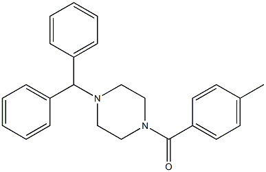 1-benzhydryl-4-(4-methylbenzoyl)piperazine 结构式