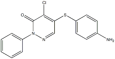 5-[(4-aminophenyl)sulfanyl]-4-chloro-2-phenyl-3(2H)-pyridazinone 结构式