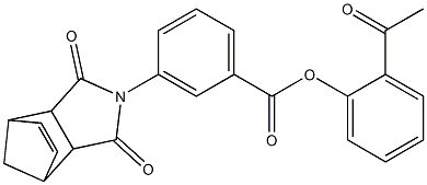 2-acetylphenyl 3-(3,5-dioxo-4-azatricyclo[5.2.1.0~2,6~]dec-8-en-4-yl)benzoate 结构式