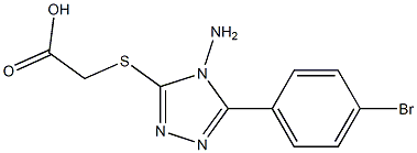 {[4-amino-5-(4-bromophenyl)-4H-1,2,4-triazol-3-yl]sulfanyl}acetic acid 结构式