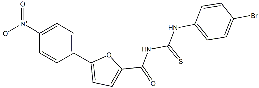 N-(4-bromophenyl)-N'-(5-{4-nitrophenyl}-2-furoyl)thiourea 结构式