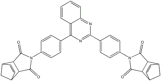 4-(4-{2-[4-(3,5-dioxo-4-azatricyclo[5.2.1.0~2,6~]dec-8-en-4-yl)phenyl]-4-quinazolinyl}phenyl)-4-azatricyclo[5.2.1.0~2,6~]dec-8-ene-3,5-dione 结构式
