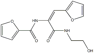 N-(2-(2-furyl)-1-{[(2-hydroxyethyl)amino]carbonyl}vinyl)-2-furamide 结构式