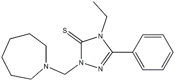 2-(1-azepanylmethyl)-4-ethyl-5-phenyl-2,4-dihydro-3H-1,2,4-triazole-3-thione 结构式