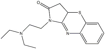 1-[2-(diethylamino)ethyl]-3,3a-dihydropyrrolo[3,2-b][1,4]benzothiazin-2(1H)-one 结构式