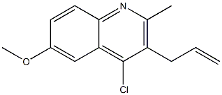 3-allyl-4-chloro-6-methoxy-2-methylquinoline 结构式