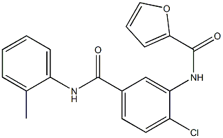 N-[2-chloro-5-(2-toluidinocarbonyl)phenyl]-2-furamide 结构式