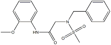 2-[benzyl(methylsulfonyl)amino]-N-(2-methoxyphenyl)acetamide 结构式