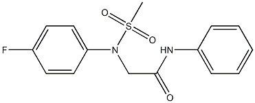 2-[4-fluoro(methylsulfonyl)anilino]-N-phenylacetamide 结构式