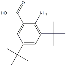 2-amino-3,5-ditert-butylbenzoic acid 结构式