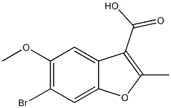 6-bromo-5-methoxy-2-methyl-1-benzofuran-3-carboxylic acid 结构式