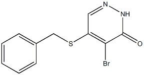 5-(benzylsulfanyl)-4-bromo-3(2H)-pyridazinone 结构式