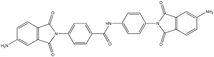 4-(5-amino-1,3-dioxo-1,3-dihydro-2H-isoindol-2-yl)-N-[4-(5-amino-1,3-dioxo-1,3-dihydro-2H-isoindol-2-yl)phenyl]benzamide 结构式