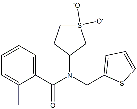N-(1,1-dioxidotetrahydro-3-thienyl)-2-methyl-N-(2-thienylmethyl)benzamide 结构式