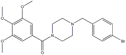 1-(4-bromobenzyl)-4-(3,4,5-trimethoxybenzoyl)piperazine 结构式