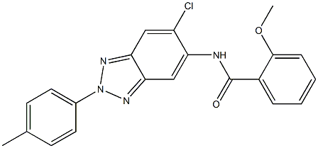 N-[6-chloro-2-(4-methylphenyl)-2H-1,2,3-benzotriazol-5-yl]-2-methoxybenzamide 结构式