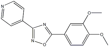 4-[5-(3,4-dimethoxyphenyl)-1,2,4-oxadiazol-3-yl]pyridine 结构式