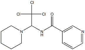 N-[2,2,2-trichloro-1-(1-piperidinyl)ethyl]nicotinamide 结构式