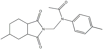 N-[(5-methyl-1,3-dioxooctahydro-2H-isoindol-2-yl)methyl]-N-(4-methylphenyl)acetamide 结构式