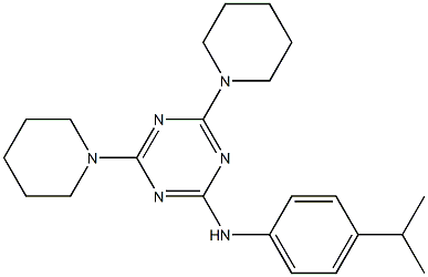 N-(4-isopropylphenyl)-4,6-di(1-piperidinyl)-1,3,5-triazin-2-amine 结构式