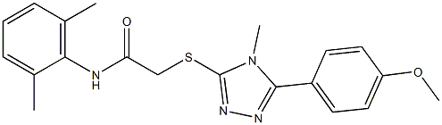 N-(2,6-dimethylphenyl)-2-{[5-(4-methoxyphenyl)-4-methyl-4H-1,2,4-triazol-3-yl]sulfanyl}acetamide 结构式