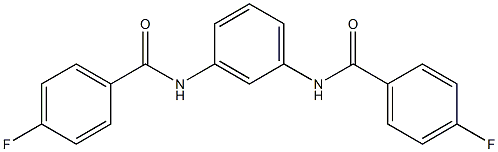 4-fluoro-N-{3-[(4-fluorobenzoyl)amino]phenyl}benzamide 结构式