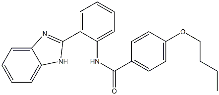 N-[2-(1H-benzimidazol-2-yl)phenyl]-4-butoxybenzamide 结构式