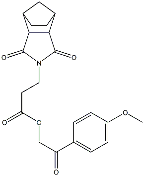 2-(4-methoxyphenyl)-2-oxoethyl 3-(3,5-dioxo-4-azatricyclo[5.2.1.0~2,6~]dec-4-yl)propanoate 结构式