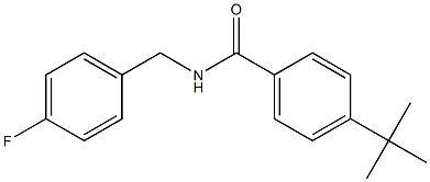 4-(1,1-dimethylethyl)-N-[(4-fluorophenyl)methyl]benzamide 结构式
