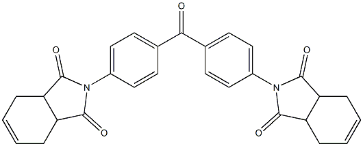 2-{4-[4-(1,3-dioxo-1,3,3a,4,7,7a-hexahydro-2H-isoindol-2-yl)benzoyl]phenyl}-3a,4,7,7a-tetrahydro-1H-isoindole-1,3(2H)-dione 结构式