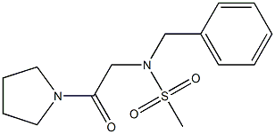 N-benzyl-N-[2-oxo-2-(1-pyrrolidinyl)ethyl]methanesulfonamide 结构式