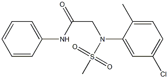 2-[5-chloro-2-methyl(methylsulfonyl)anilino]-N-phenylacetamide 结构式