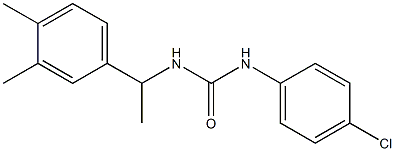 N-(4-chlorophenyl)-N'-[1-(3,4-dimethylphenyl)ethyl]urea 结构式