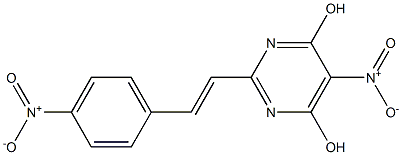 5-nitro-2-(2-{4-nitrophenyl}vinyl)-4,6-pyrimidinediol 结构式