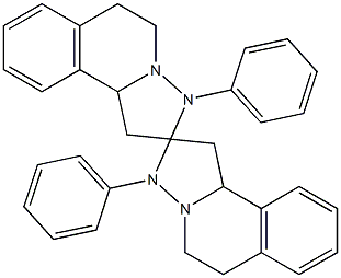 3,3'-diphenyl-2,2'-spirobi[1,2,3,5,6,10b-hexahydropyrazolo[5,1-a]isoquinoline] 结构式