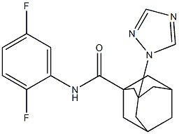 N-(2,5-difluorophenyl)-3-(1H-1,2,4-triazol-1-yl)-1-adamantanecarboxamide 结构式