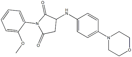 1-(2-methoxyphenyl)-3-[4-(4-morpholinyl)anilino]-2,5-pyrrolidinedione 结构式