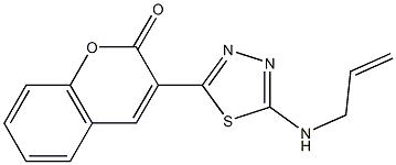 3-[5-(allylamino)-1,3,4-thiadiazol-2-yl]-2H-chromen-2-one 结构式