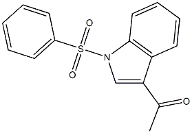 1-[1-(phenylsulfonyl)-1H-indol-3-yl]ethanone 结构式