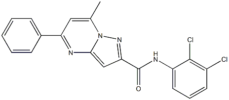 N-(2,3-dichlorophenyl)-7-methyl-5-phenylpyrazolo[1,5-a]pyrimidine-2-carboxamide 结构式